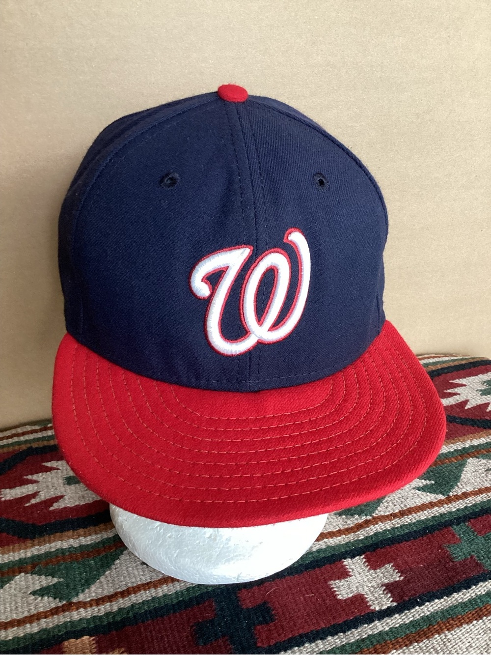 New Era Washington nationals 59FIFTY hat size 7 1/8 made in USA fitted hat